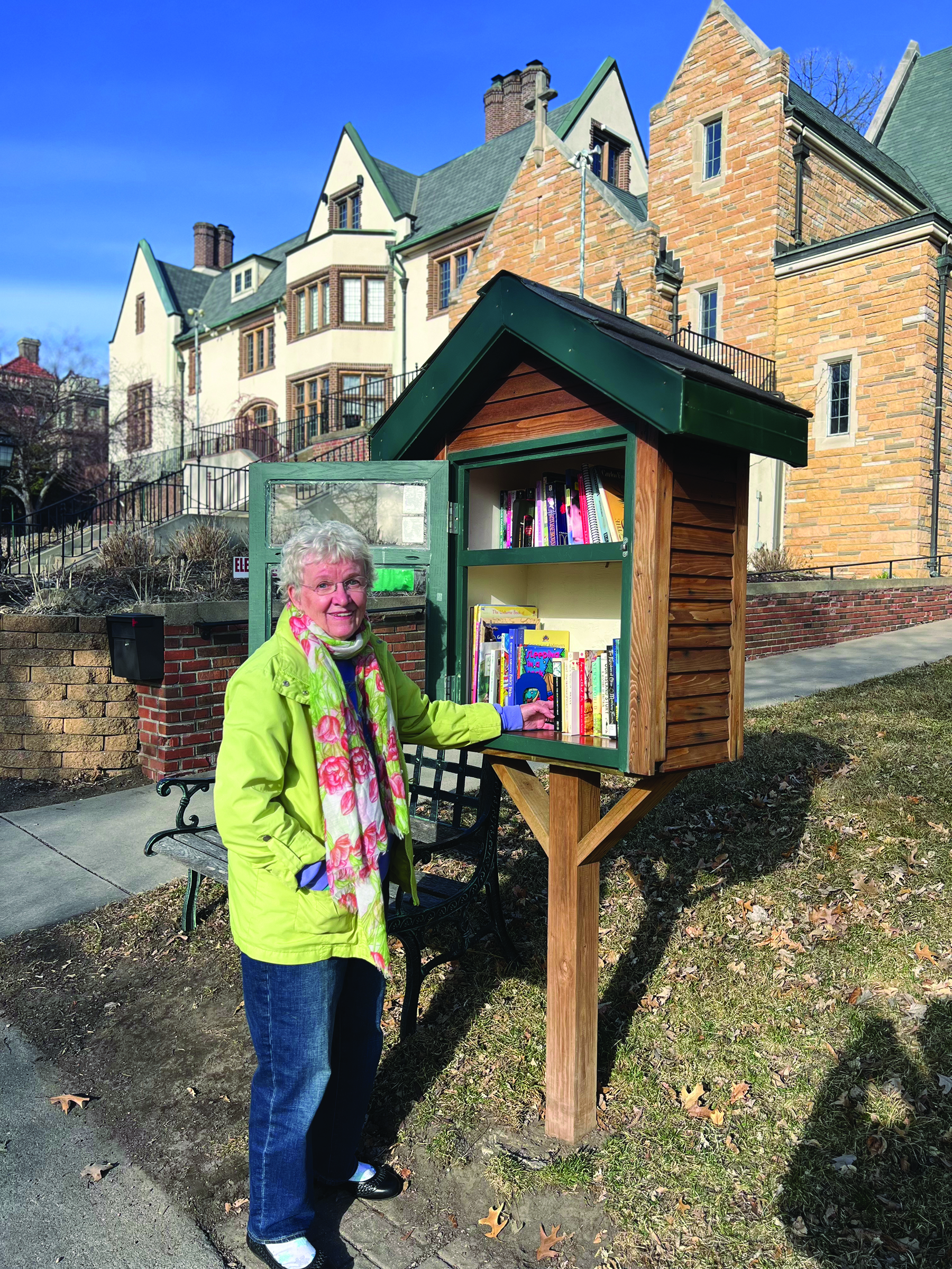 Hazel Turner at the Little Library.
