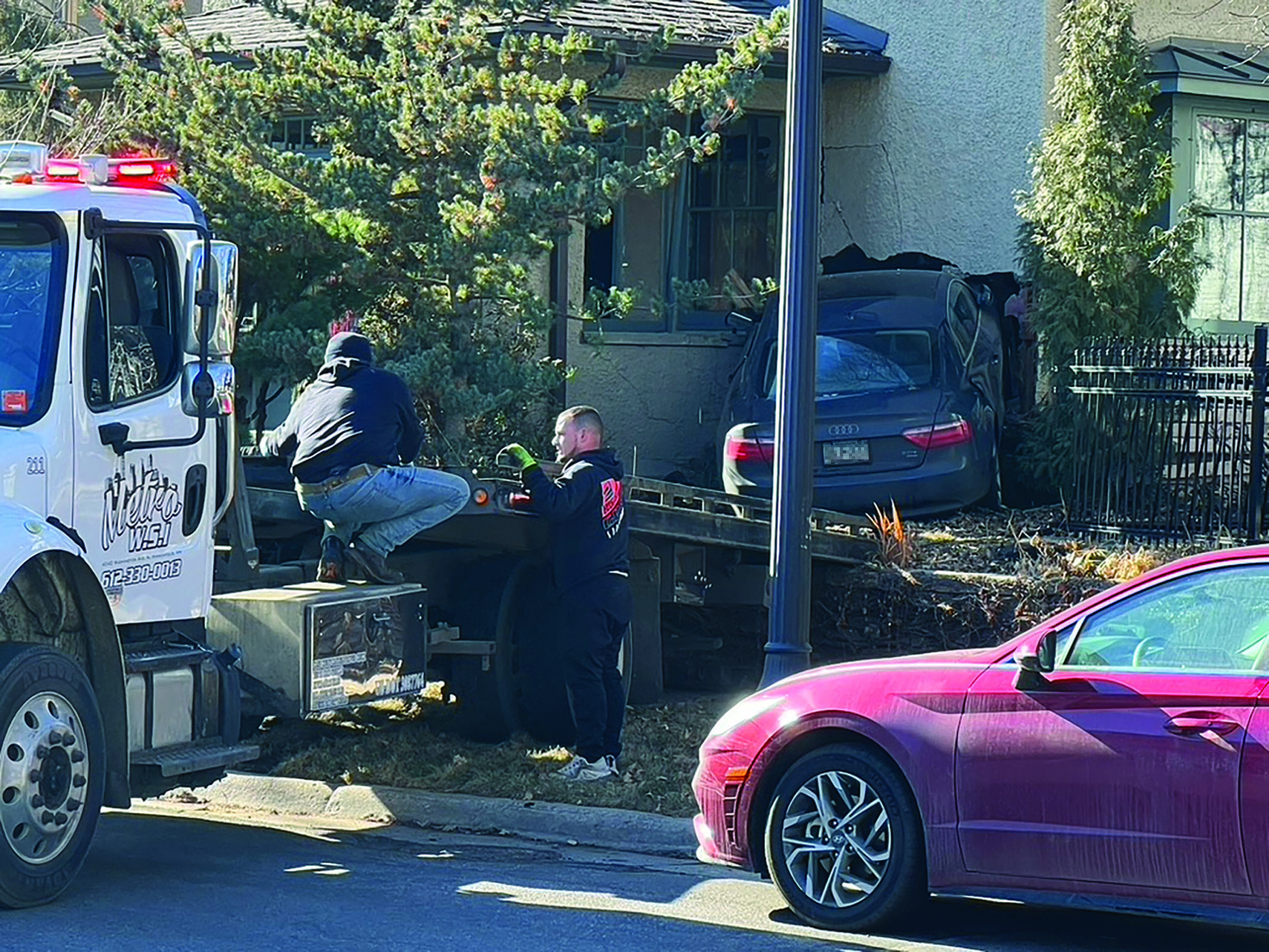 car in house irving ave