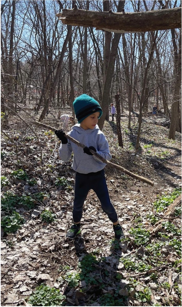 Kindergartners Find the School Forest a Year-Round Resource for Learning and Fun!