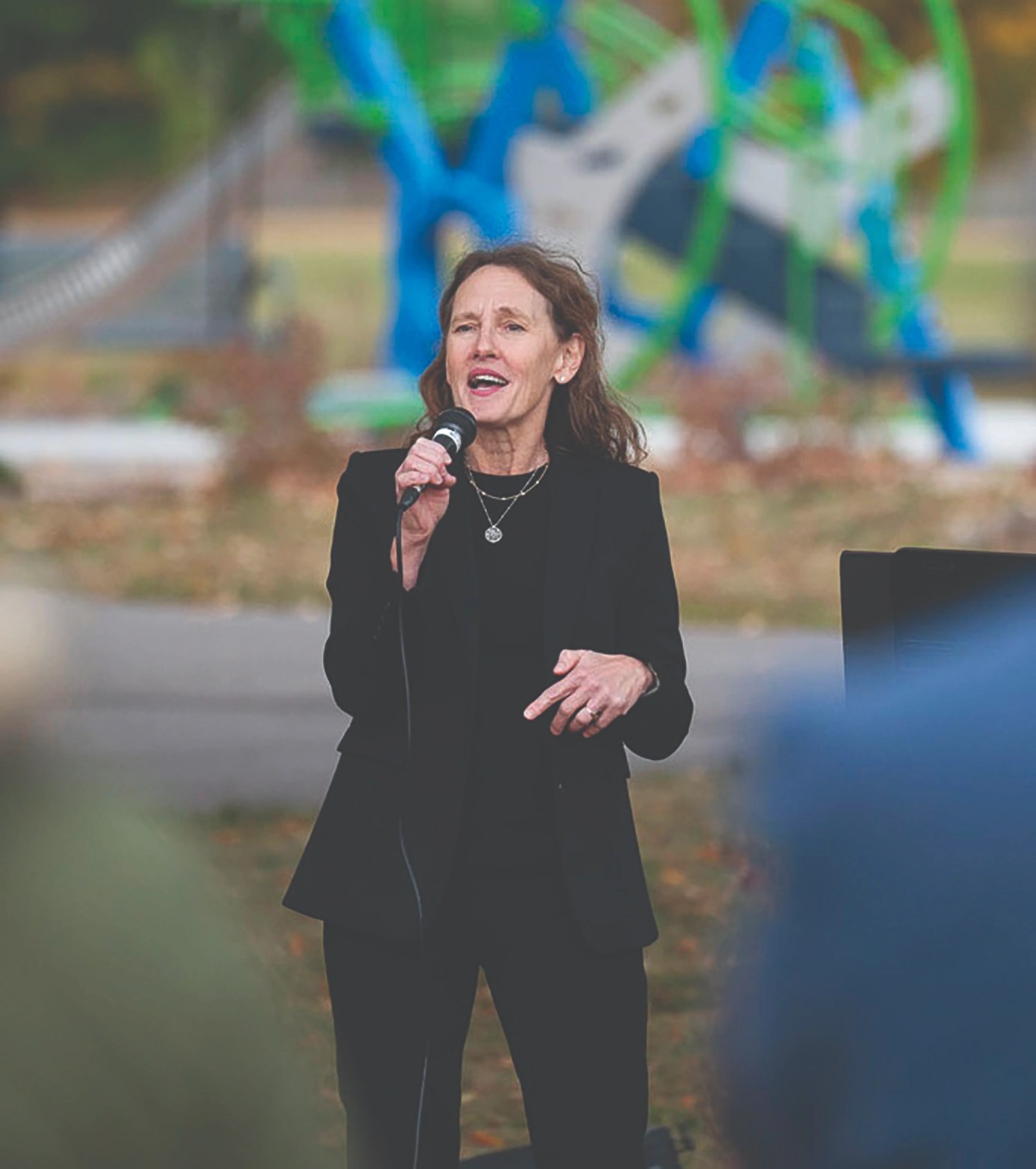 Commissioner Elizabeth Shaffer at the Bryn Mawr Meadows ribbon cutting ceremony.