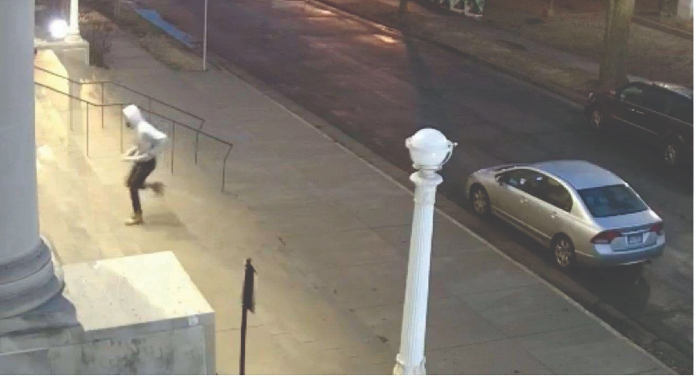The suspect spent less than two minutes