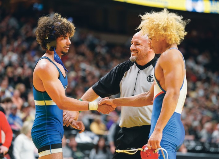 Johan celebrates a semifi nal win that secured his spot in the championship match. (Images by Steve Kotvis)